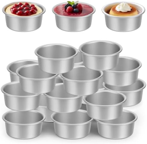 14 Pcs 4 Inch Cake Pan Set, Aluminum Mini Cake Pans, Solid Bottom