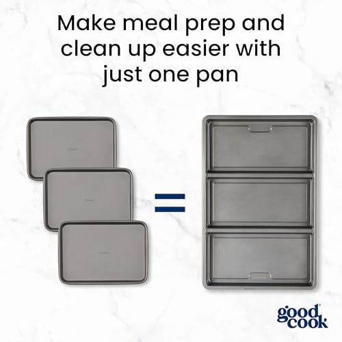 GoodCook Premium Nonstick Divided Baking Sheet, 11 x 17-Inch