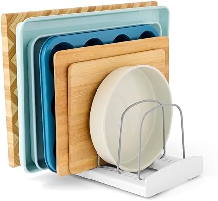 YouCopia StoreMore Bakeware Rack, Adjustable Dividers, Baking Pan