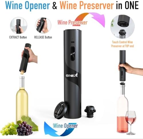 2‐in‐1 Electric Wine Opener & Wine Preserver COMBINED | Cool Wine Gift