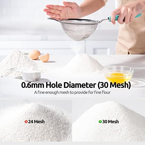 18/8 Stainless Steel Mesh Strainer: U-Taste 5.5 Inch Kitchen Fine Mesh