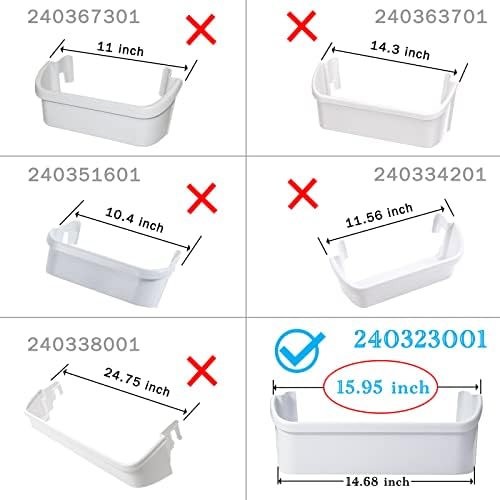 240323001 Refrigerator Door Bin, 15.95in Side Shelf Fit for frigidaire