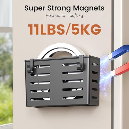Magnetic Storage Basket for Fridge, Plastic Wrap, Foil & Paper