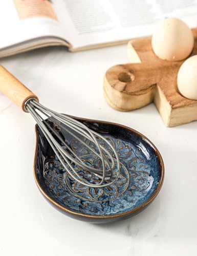 Spoon Rest for Stove Top, Ceramic Cooking Spoon Holder for Kitchen