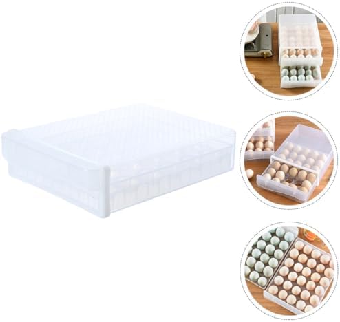Zerodeko Double-layer Pp Egg Storage Box Kitchen Drawer Fridge Egg