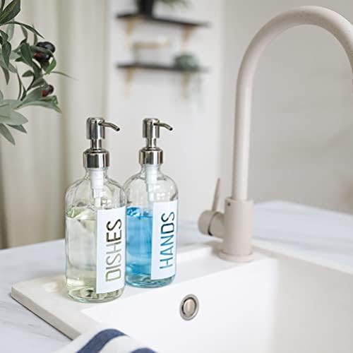 JASAI 2 Pack 18OZ Glass Soap Dispensers