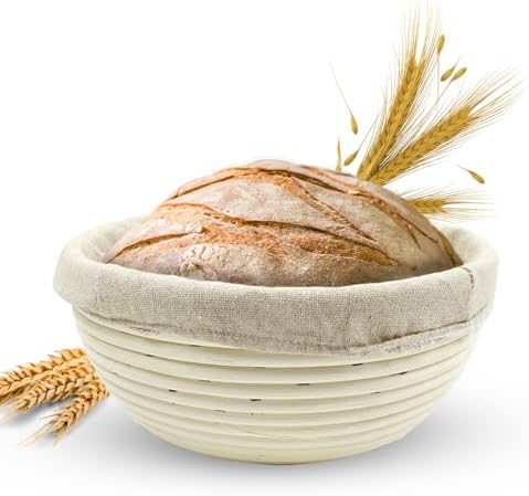 Vollum Round Banneton Bread Proofing Basket, 8.5"
