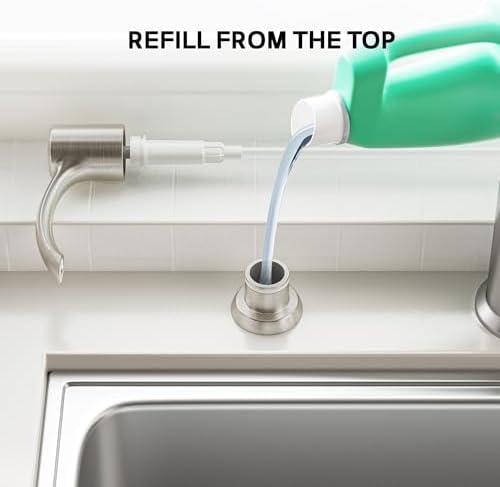 SAMODRA Built-in Kitchen Sink Soap Dispenser, Brushed Nickel