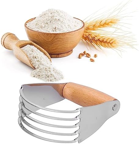 Pastry Blender 5-Blade Stainless Steel, Soft Grip Handle
