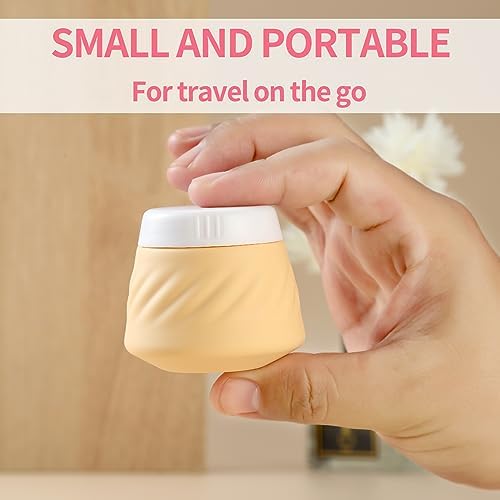 Gemice Silicone Cream Jars TSA Approved Travel Size Containers with