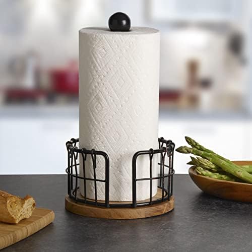 Pfaltzgraff Anvil Acacia Wood Paper Towel Holder