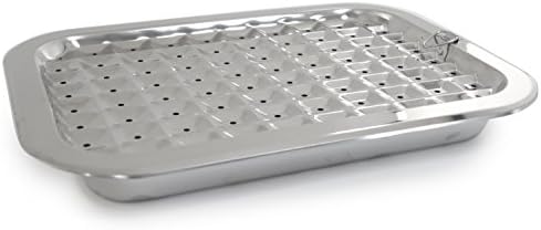 Norpro 274 Stainless Steel Broil/Roast Pan Set, 17 inch, Silver
