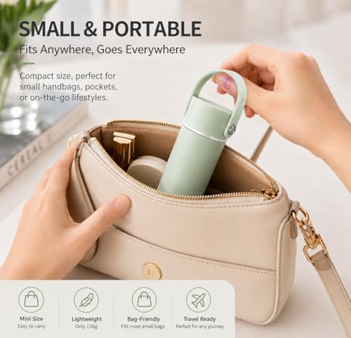 Exllena 【Upgraded】 Small Insulated Water Bottle 10oz with Adjustable