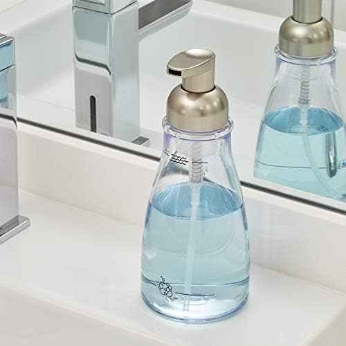 iDesign Foaming Soap Dispenser, Clear and Brushed Nickel
