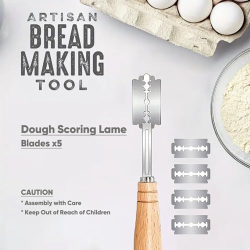 Banneton Bread Proofing Basket Set with Brochure & Baking Supplies
