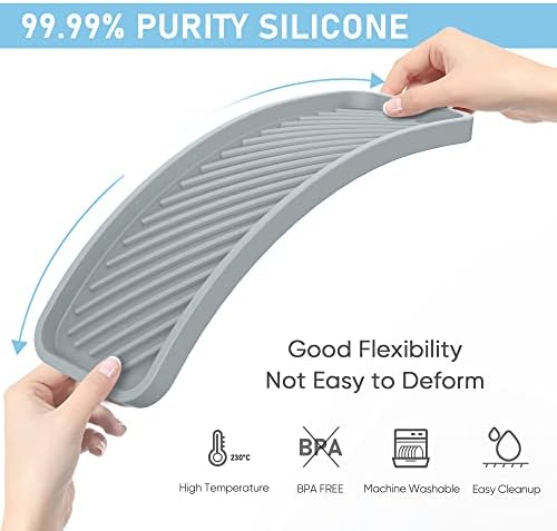 Kitchen Sink Organizer Tray, 2 Pack Silicone Sponge Holders