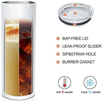 AGH 10 Pack Sublimation Tumblers Blank 20 OZ Straight Skinny Tumbler