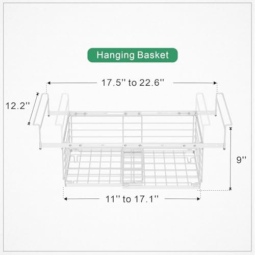 GSlife Freezer Organizer Bins - Hanging Baskets for Storage, 2 Pack