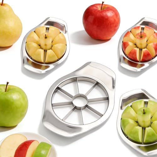 Stainless Steel Apple Slicer and Corer, 8-Slice Apple Cutter Wedger