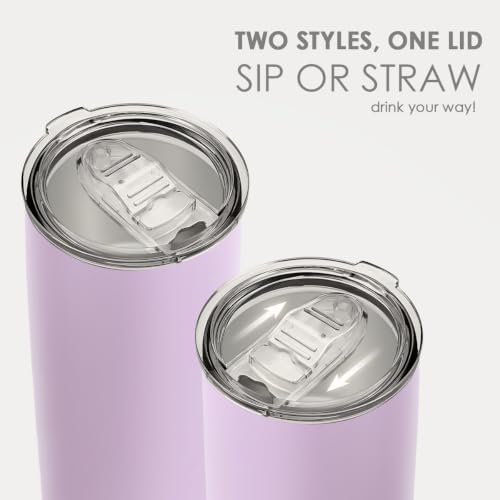 SANDJEST Purple Tumbler 20oz Stainless Steel Double Wall Vacuum