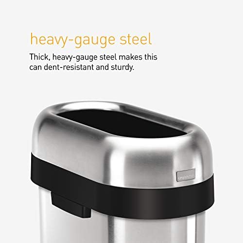 simplehuman 50 Liter Slim Open Top Trash Can