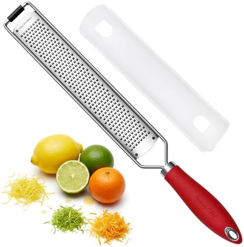 Spring Chef Stainless Steel Lemon Zester - Garlic & Ginger Grater