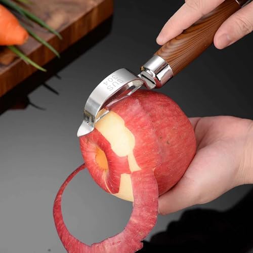 3 Pieces/set Stainless Steel Vegetable and Fruit Wood Peeler Apple
