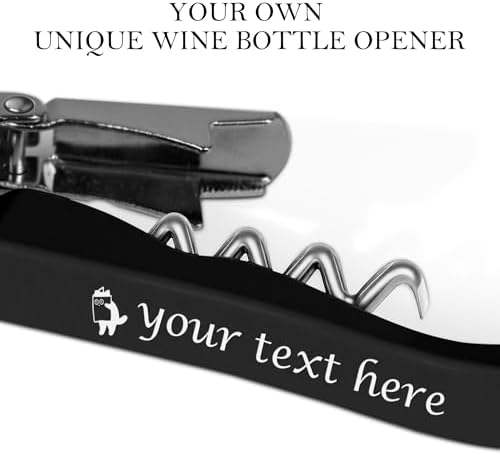 Custom Wine Bottle Opener, Stainless Steel Wine Key Corkscrew w/Foil