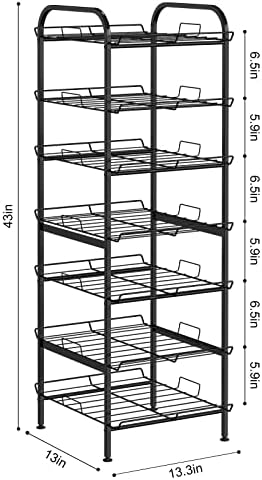 BTY Water Bottle Organizer 7 Tier Freestanding Water Bottle Storage