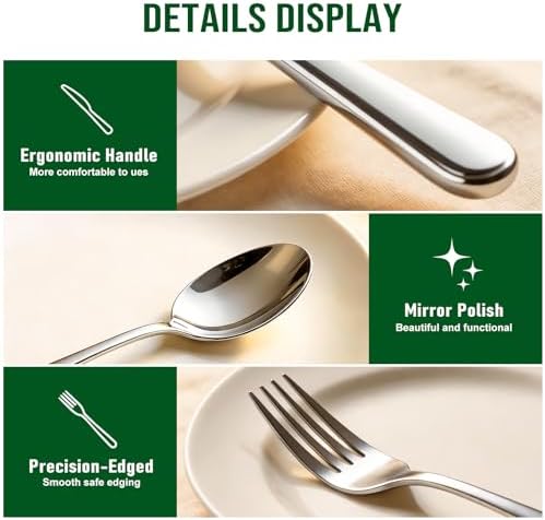 ENLOY 20 Piece Silverware Flatware Set, Stainless Steel Cutlery Set