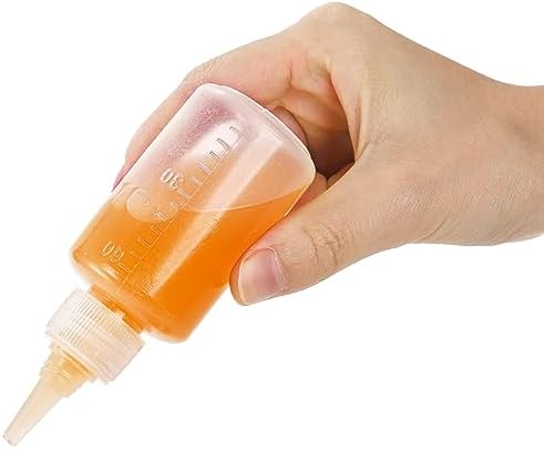 Yesland 40 Pack Small Squeeze Bottles with Measurement, 2 oz Plastic