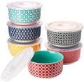 DOWAN 8 oz Ramekins with Lids Oven Safe for Creme Brulee, Ceramic