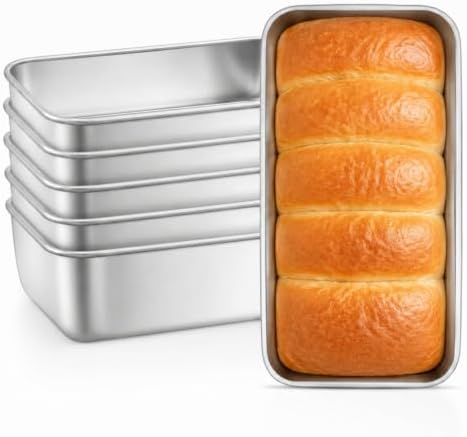 Leonyo Non-Toxic 9x5IN Stainless Steel Loaf Pan for Baking Bread