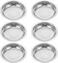 PRETYZOOM Tea Bag Holder Dish Set of 6 Stainless Steel Round Saucer