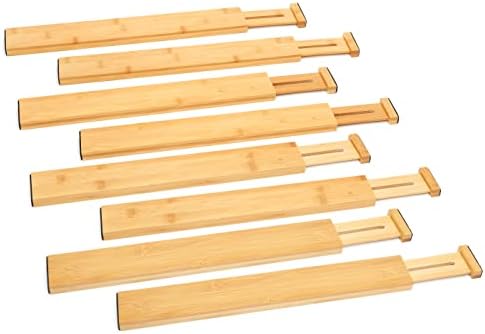RoyalHouse Adjustable Bamboo Drawer Dividers Organizers, Expandable