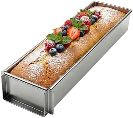 Tiramisu Pan, Rectangle Cake Pan with Removable Frame & Non-Stick
