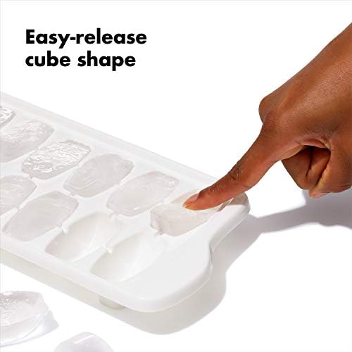 OXO Good Grips Flexible Ice Cube Tray with Lid - 2 Pack, Blue & White