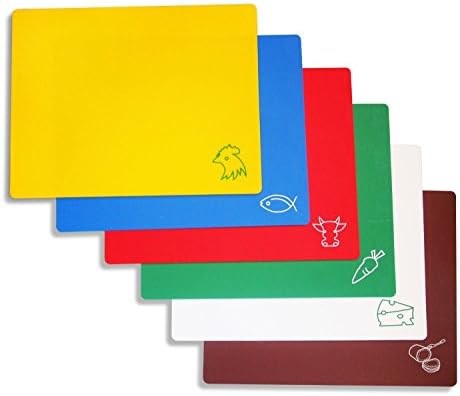 New Star Foodservice Flexible Cutting Board Set, 6 Count