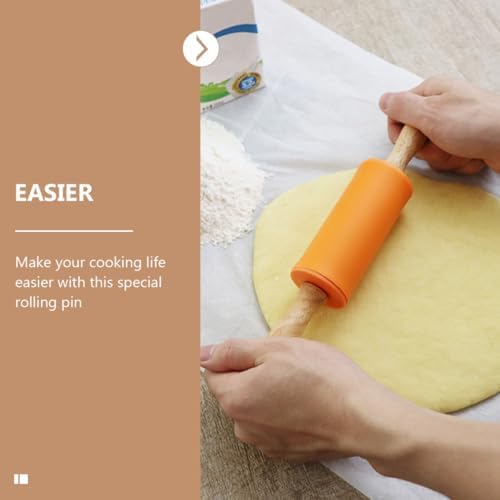 2pcs Silicone Rolling Pin for Baking and Pastry Making, Non-stick