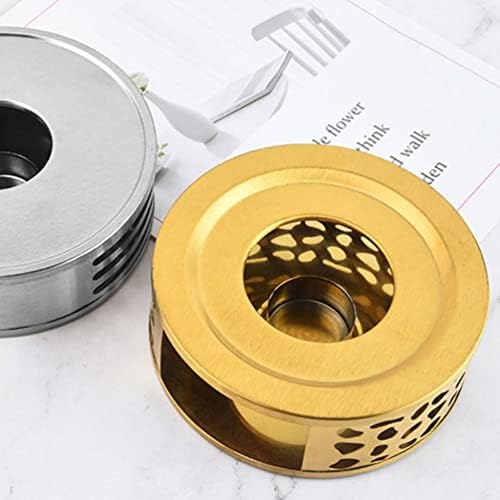 2 Pcs Teapot Warmer Base Tealight Holder Stainless Steel