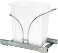 Household Essentials Pull-Out Trash Can, 5 Gallon, Chrome and White