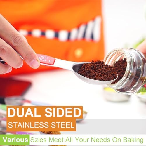 Wildone Stainless Steel Magnetic Measuring Spoons with Strong Magnets
