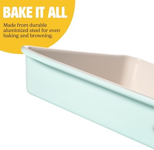 Tasty Clean Ceramic Square Cake Pans Set, 2-Pack of 9-Inch Cake Pans