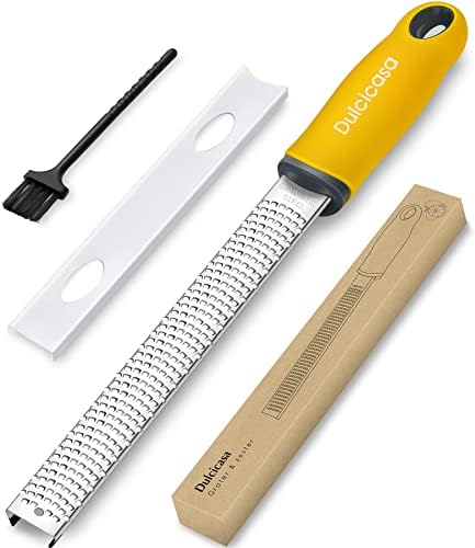 Stainless Steel Lemon Zester & Grater - Premium Kitchen Tool for