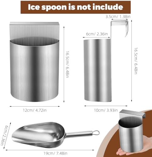 PRETYZOOM Ice Scoop Holder Hanging Organizer, Heavy Duty Metal Storage