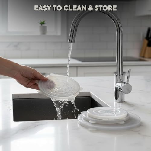 Silicone Stretch Lids Set, Assorted Sizes, Clear