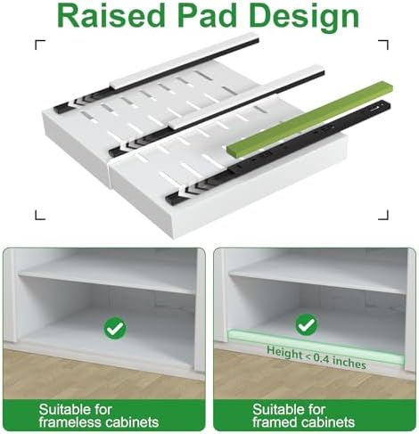 PAKETA 2 Pack Expandable Pull Out Cabinet Organizer,21" Deep