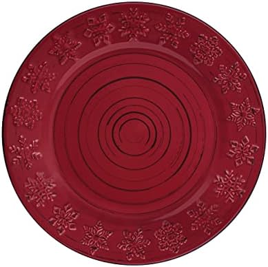 Pfaltzgraff Trellis Snowflakes 12 Piece Dinnerware Set, Service For 4