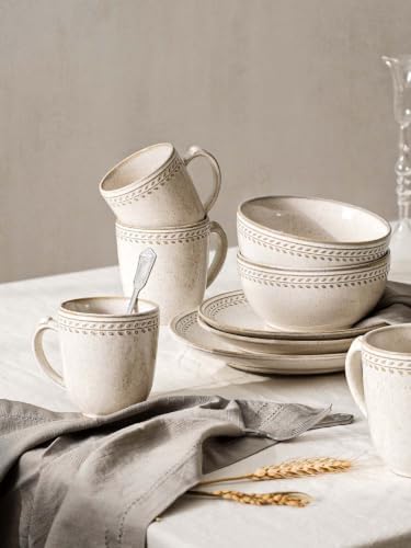 LE TAUCI Coffee Mugs Set of 6, 12 oz Ceramic Coffee Cups with Handle