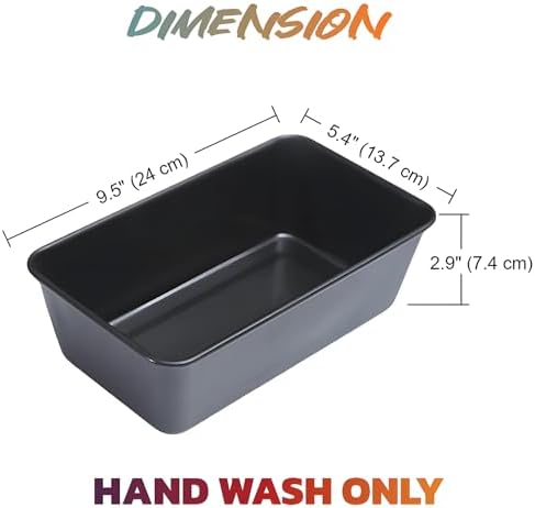 Tosnail 4-Piece Non-Stick Meatloaf Pan with Drain Bread Loaf Pan Set